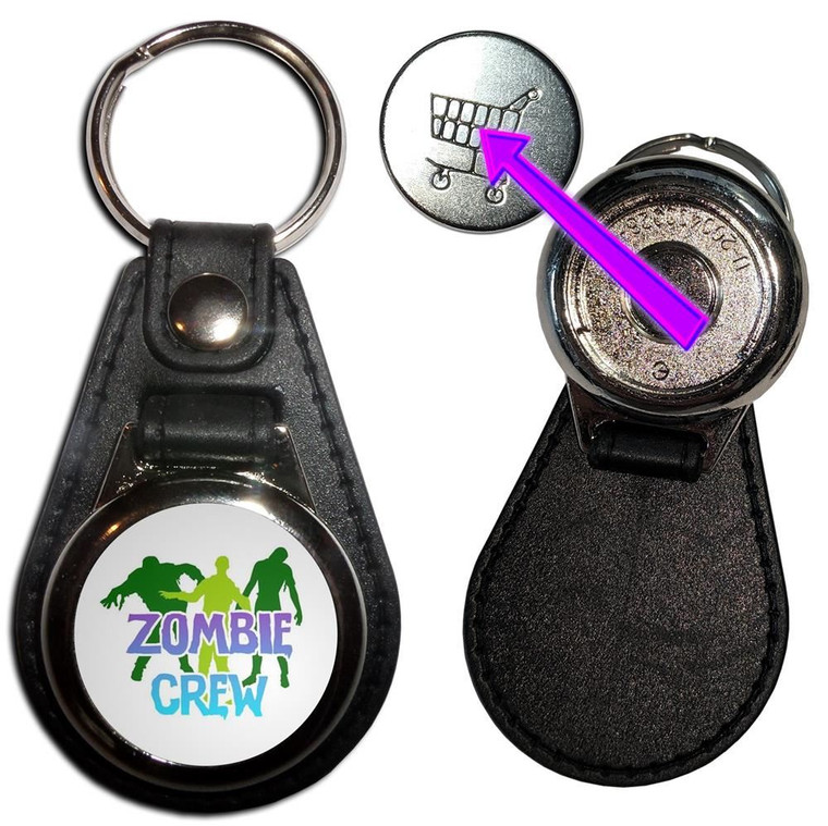 Zombie Crew - Hidden £1/€1 Shopping Token Medallion Key Ring