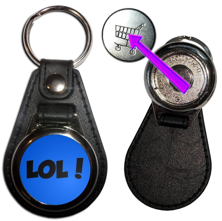 LOL! Laugh Out Loud! - Hidden £1/€1 Shopping Token Medallion Key Ring