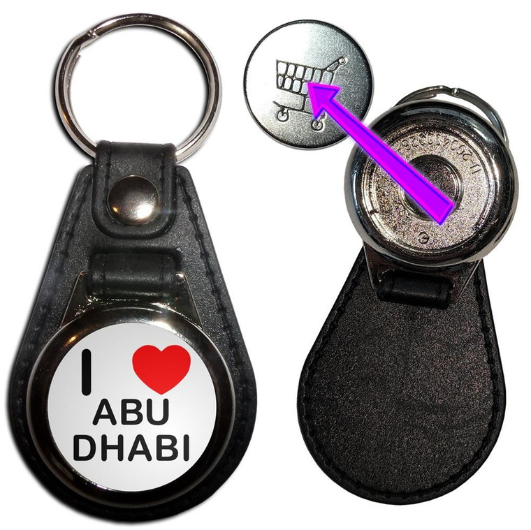 I Love Abu Dhabi - Hidden £1/€1 Shopping Token Medallion Key Ring