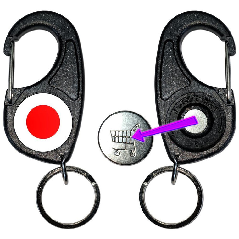 Japan Flag - Carabiner £1/€1 Shopping token Key Ring