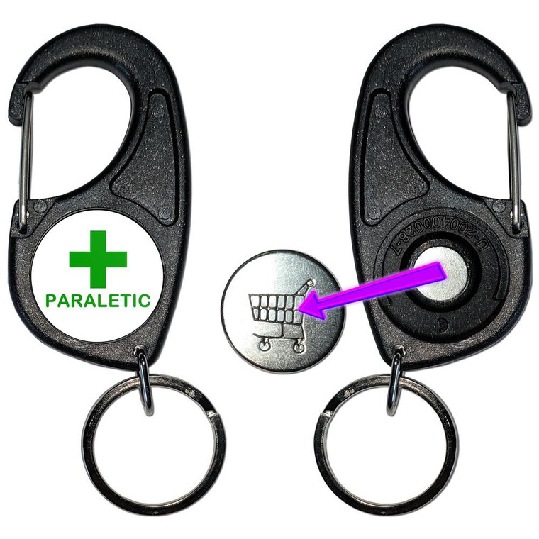 Paraletic - Carabiner £1/€1 Shopping token Key Ring