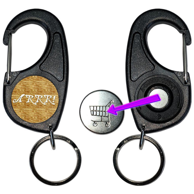 Arrr - Carabiner £1/€1 Shopping token Key Ring