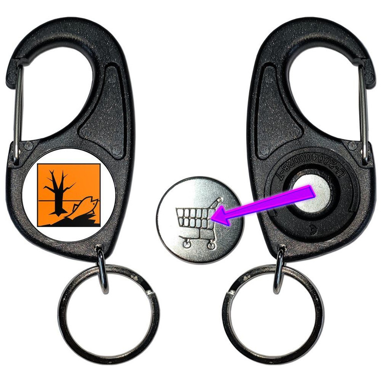 Enviromental Hazard - Carabiner £1/€1 Shopping token Key Ring