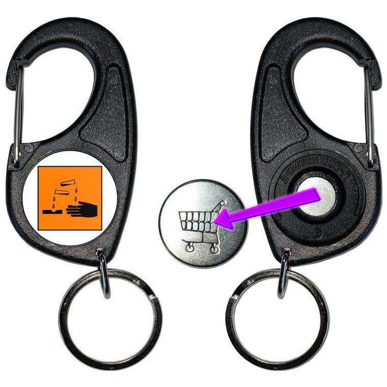 Corrosive - Carabiner £1/€1 Shopping token Key Ring