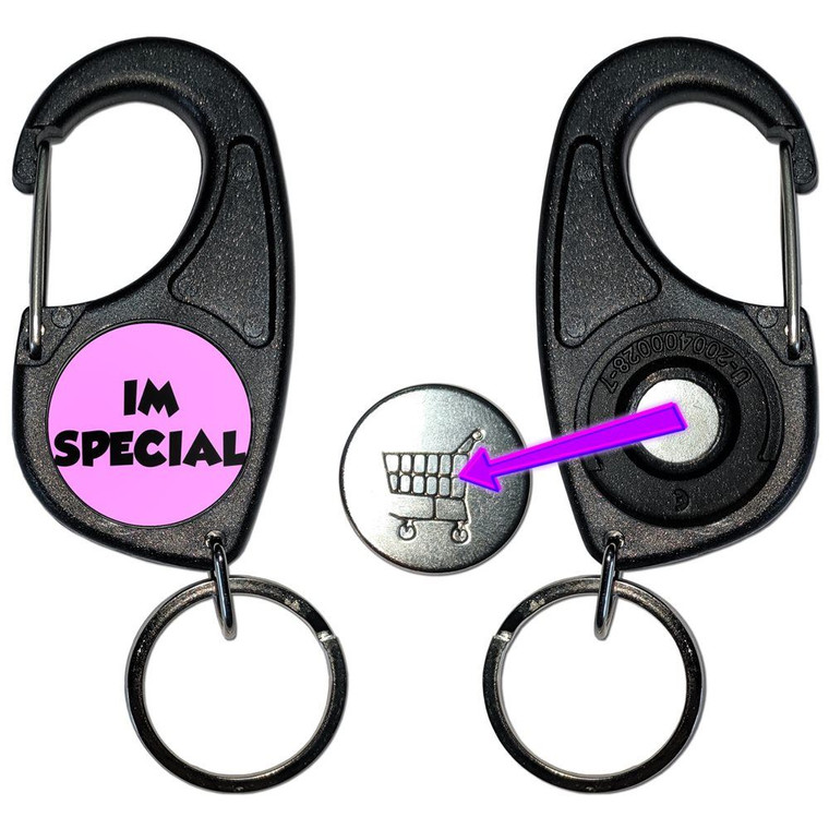 Im Special - Carabiner £1/€1 Shopping token Key Ring