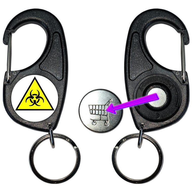 Biohazard - Carabiner £1/€1 Shopping token Key Ring