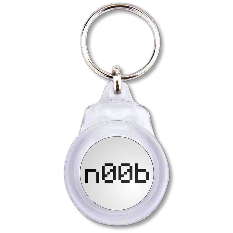 n00b - Round Plastic Key Ring n00b - Round Plastic Key Ring