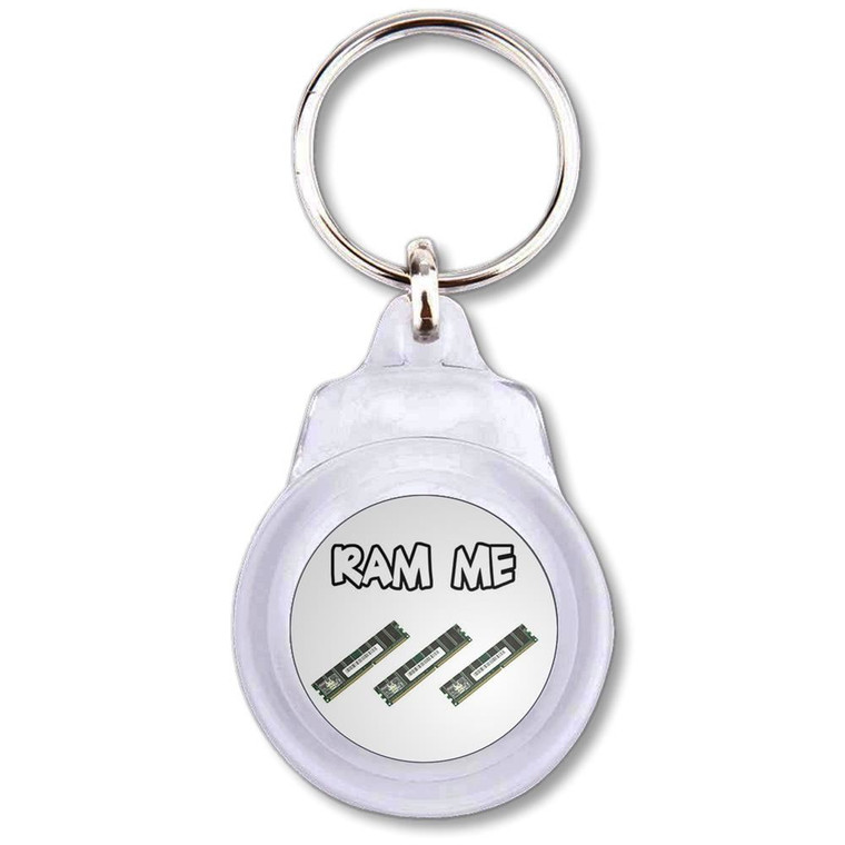 Ram Me - Round Plastic Key Ring