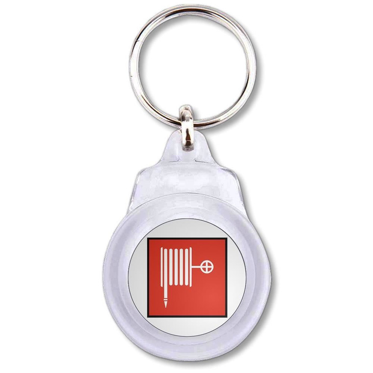 Fire Hose - Round Plastic Key Ring