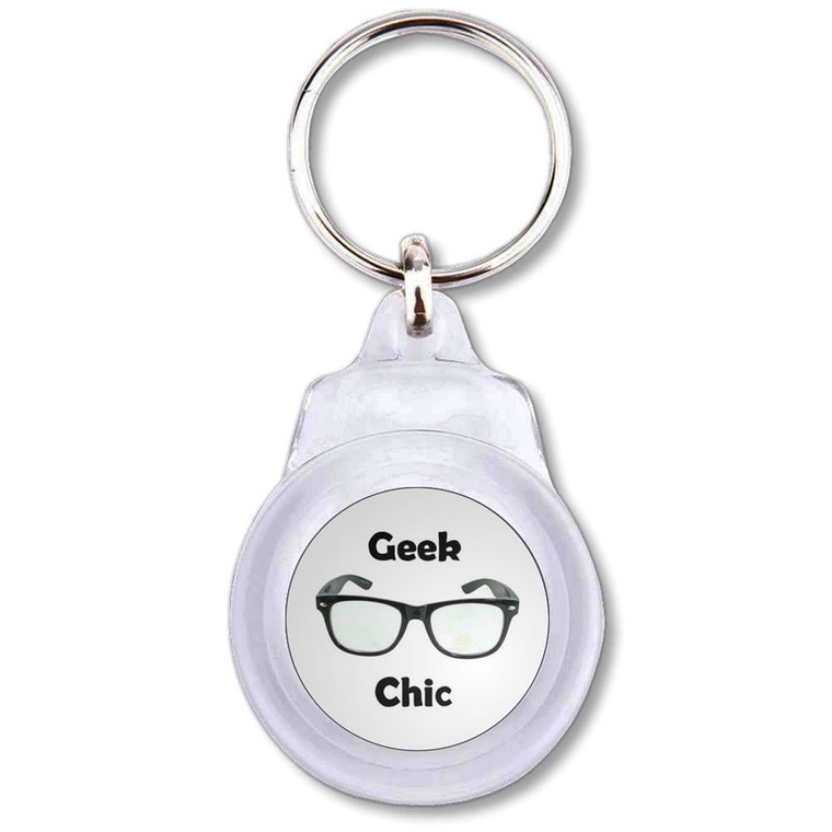 Geek Chic - Round Plastic Key Ring