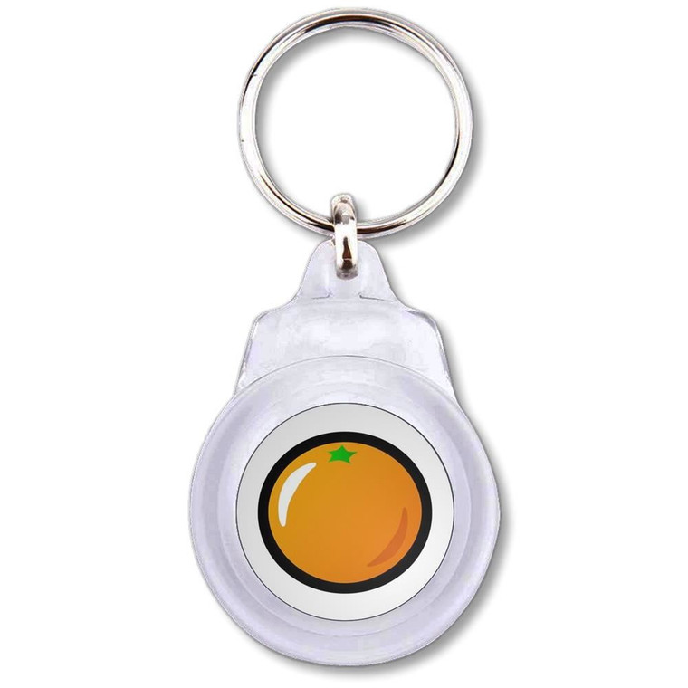 Fruit Machine Orange - Round Plastic Key Ring
