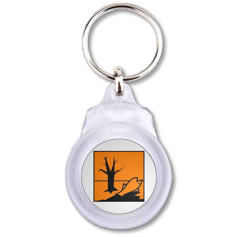 Enviromental Hazard - Round Plastic Key Ring