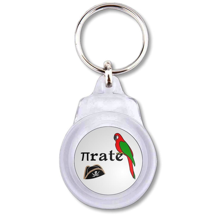 Pi Rate - Round Plastic Key Ring