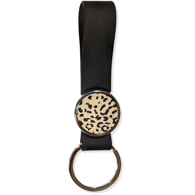 Leopard Print - Silicone Loop Key Ring