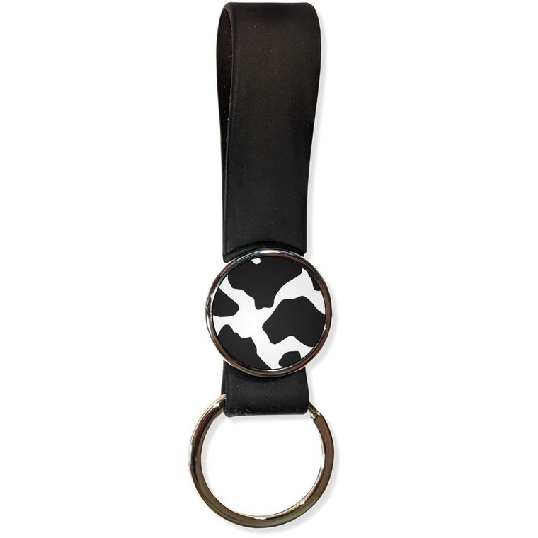 Cow Pattern - Silicone Loop Key Ring