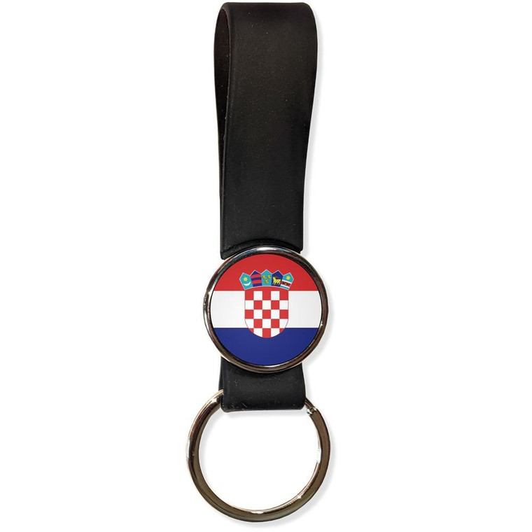 Croatia Flag - Silicone Loop Key Ring Croatia Flag - Silicone Loop Key Ring