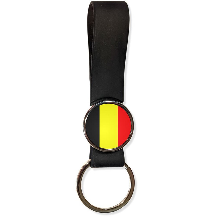 Belgium Flag - Silicone Loop Key Ring Belgium Flag - Silicone Loop Key Ring