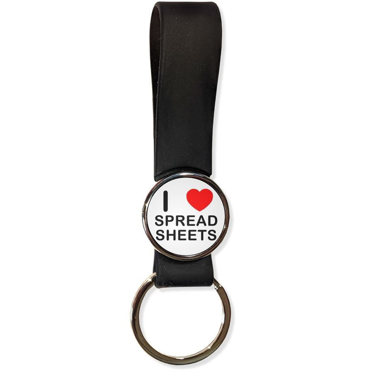 I Love Spreadsheets - Silicone Loop Key Ring