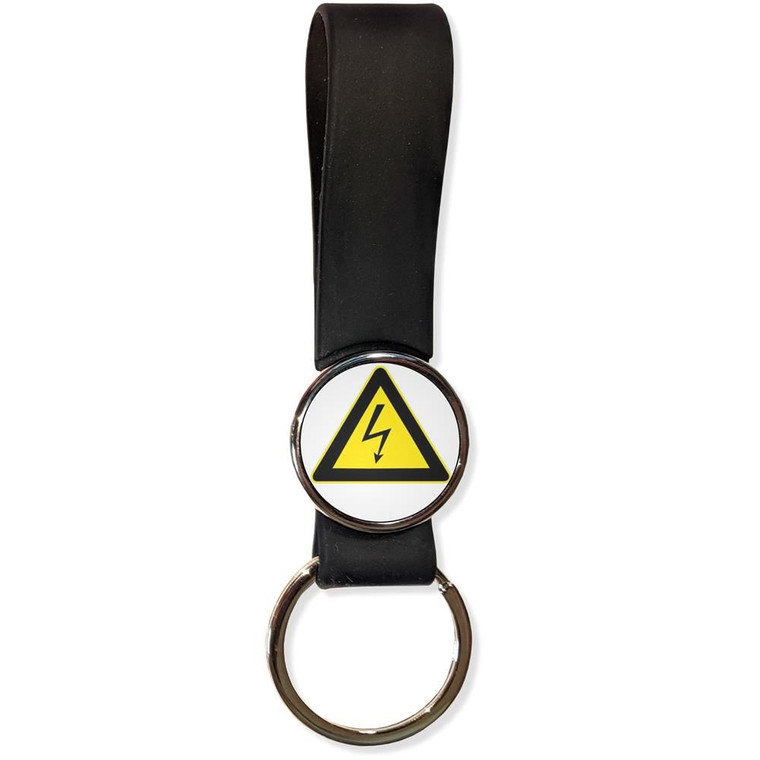 High Voltage - Silicone Loop Key Ring