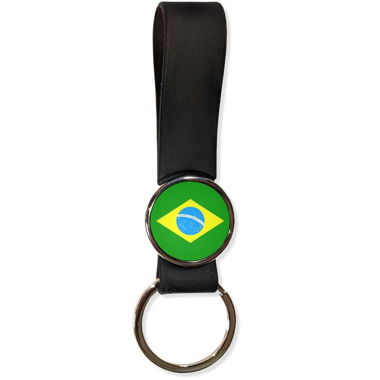 Brazil Flag - Silicone Loop Key Ring