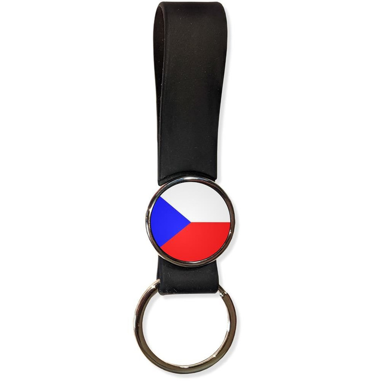 Czech Republic Flag - Silicone Loop Key Ring