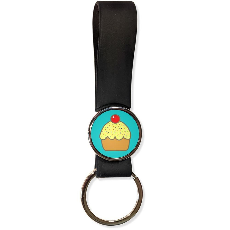 Cupcake - Silicone Loop Key Ring