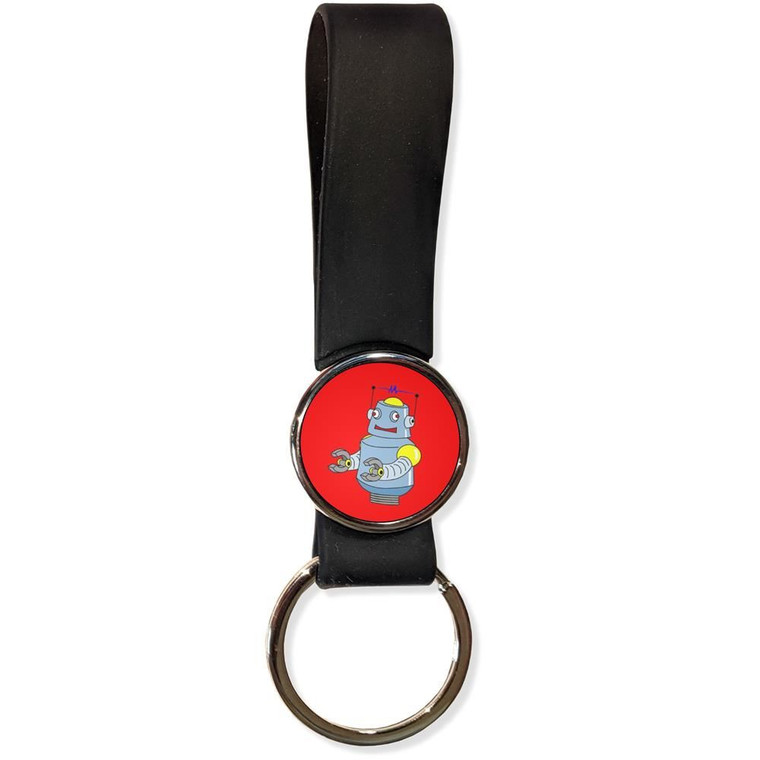 Red Boy Robot - Silicone Loop Key Ring