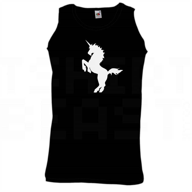 Unicorn Silhouette - Quality Printed Cotton Gym Vest