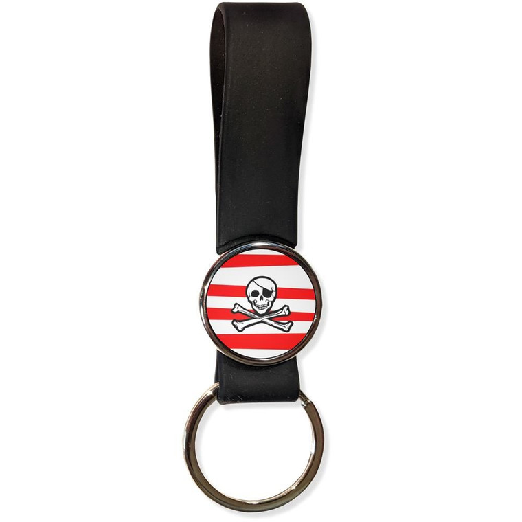 Jolly Roger Stripey - Silicone Loop Key Ring
