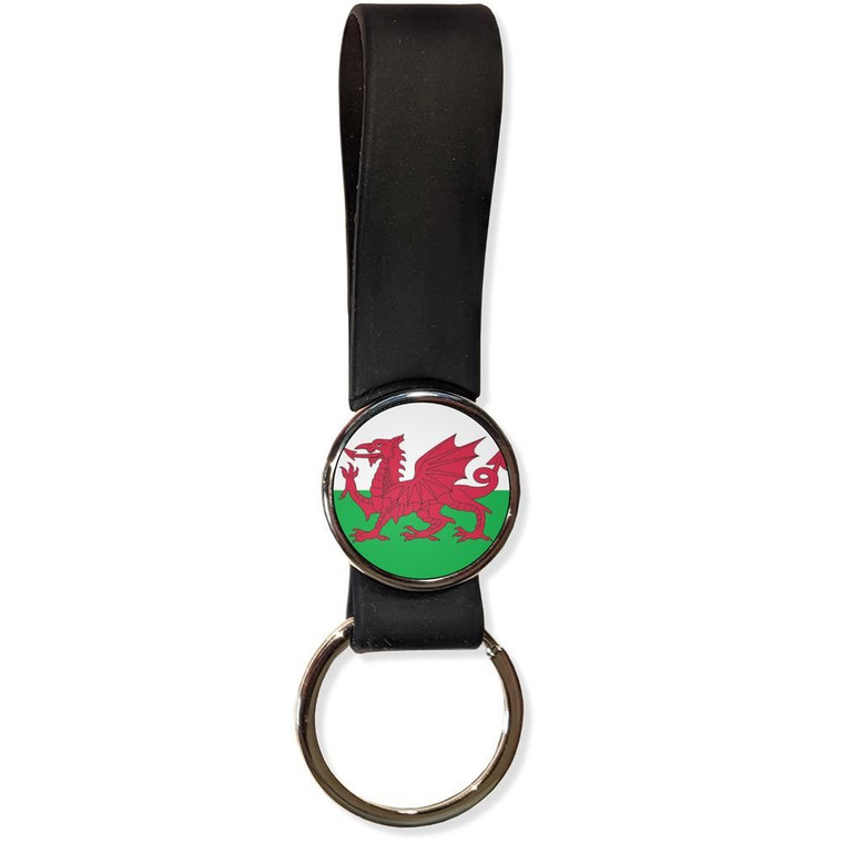 Wales Flag - Silicone Loop Key Ring