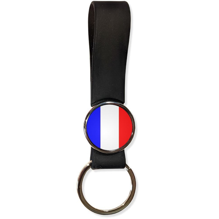 France Flag - Silicone Loop Key Ring