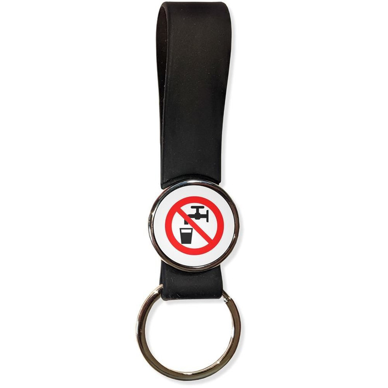 No Drinking Water - Silicone Loop Key Ring