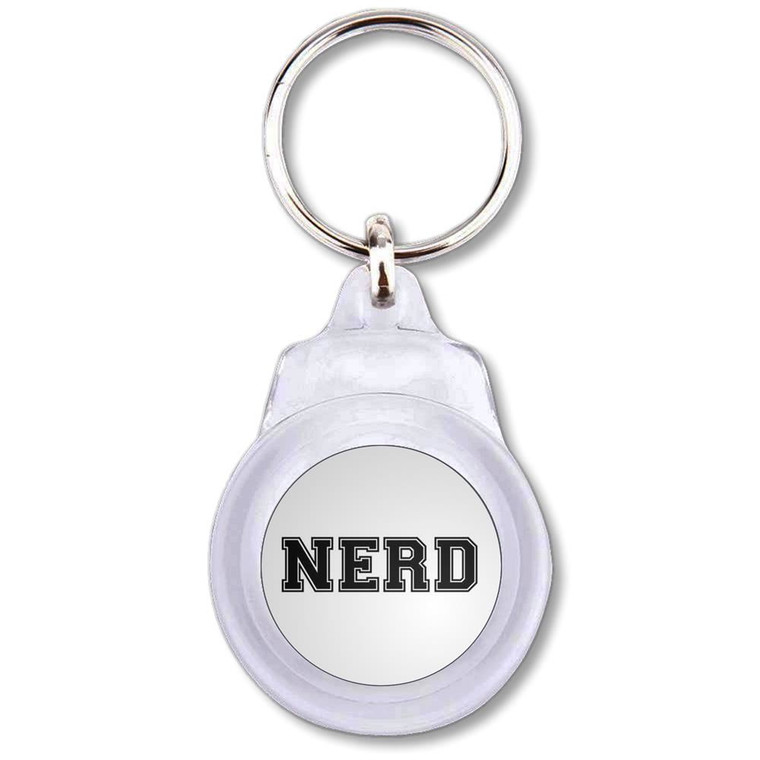Varsity Nerd - Round Plastic Key Ring