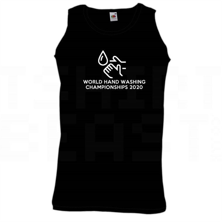 World Hand Washing Championships 2020 - Quality Printed Cotton Gym Vest