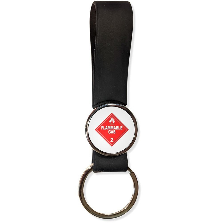 Flammable Gas - Silicone Loop Key Ring