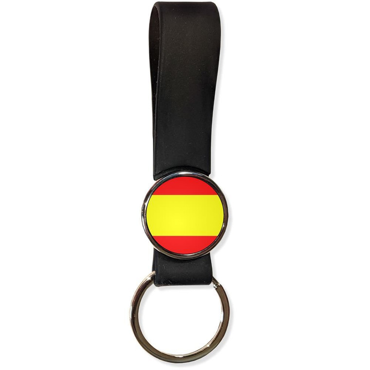 Spain Flag - Silicone Loop Key Ring