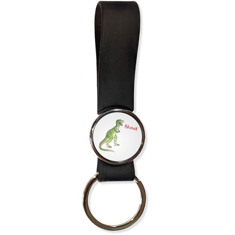 Dinosaur Rawwr! - Silicone Loop Key Ring