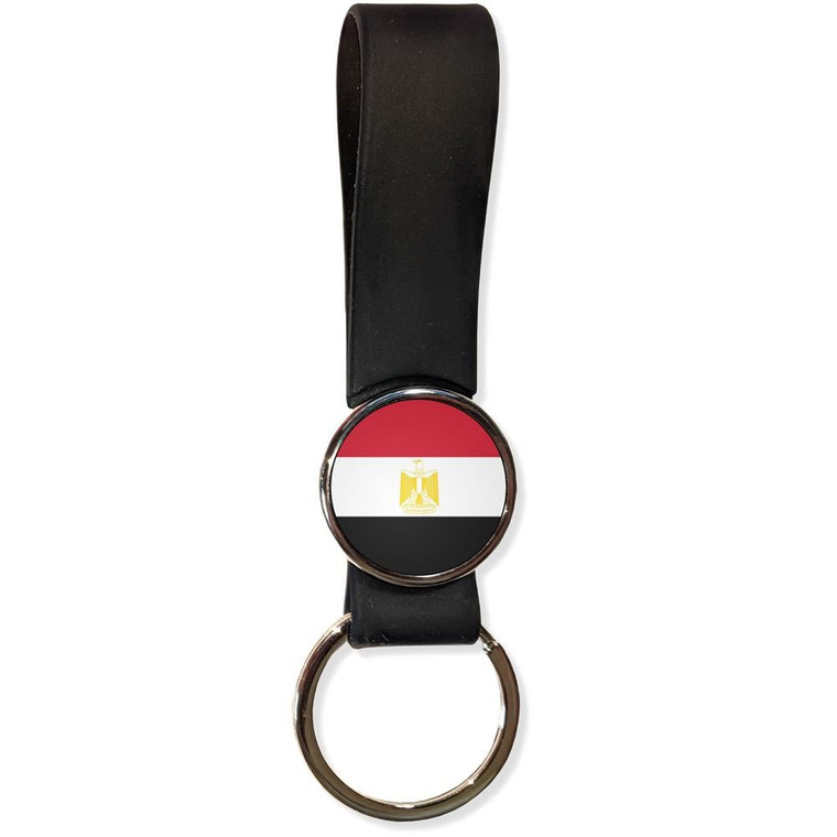 Egypt Flag - Silicone Loop Key Ring