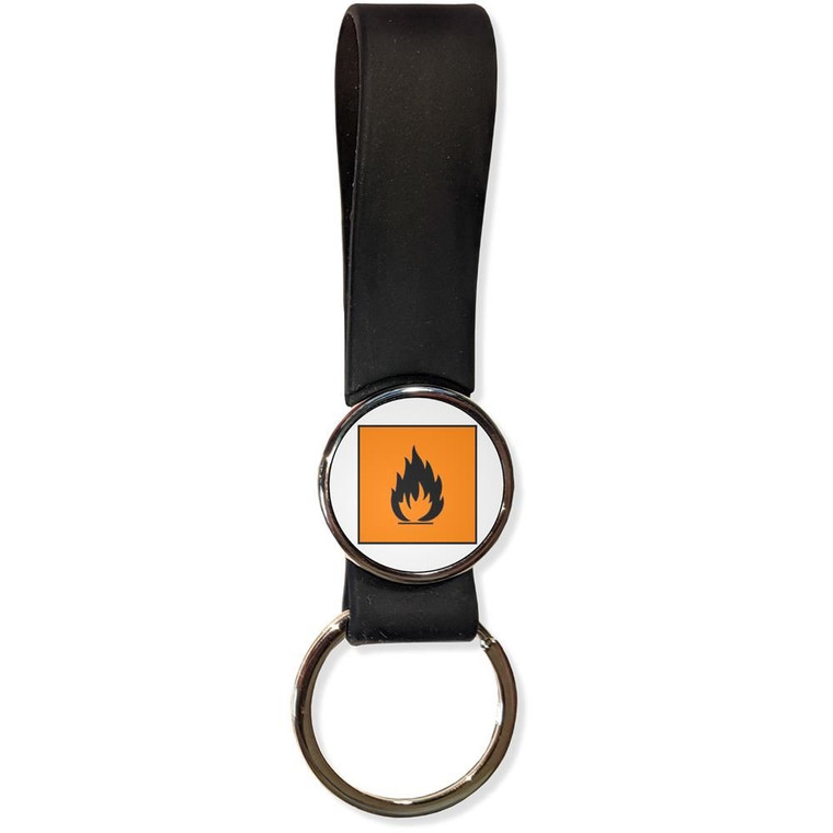 Flammable - Silicone Loop Key Ring