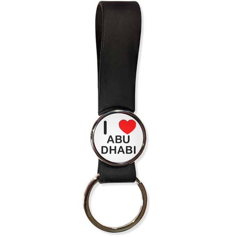 I Love Abu Dhabi - Silicone Loop Key Ring