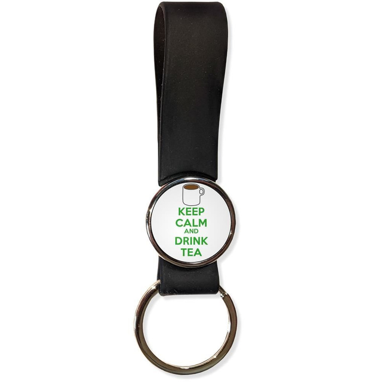 Keep Calm and Drink Tea - Silicone Loop Key Ring