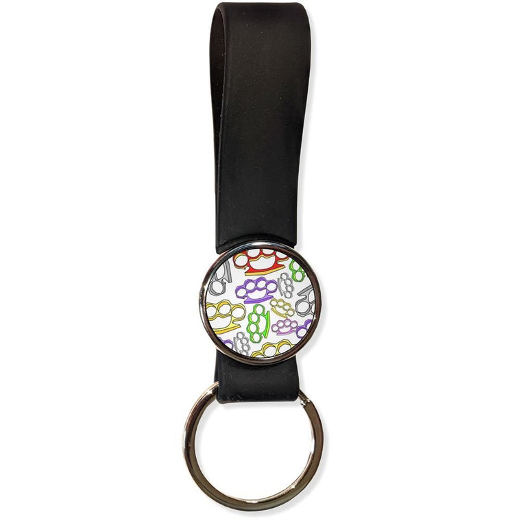 Knuckle Duster Pattern - Silicone Loop Key Ring