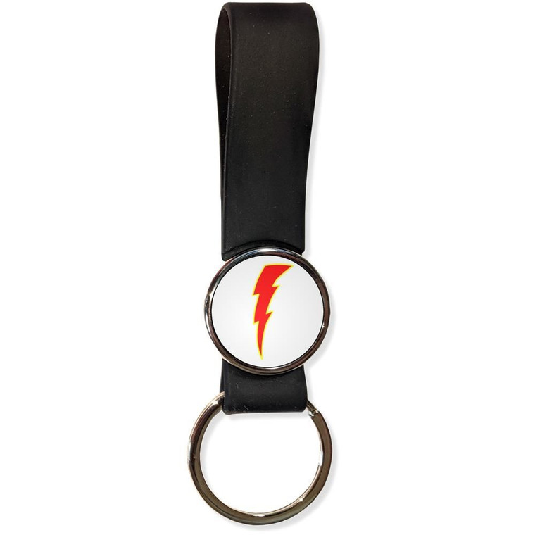Lightning Bolt Red - Silicone Loop Key Ring Lightning Bolt Red - Silicone Loop Key Ring
