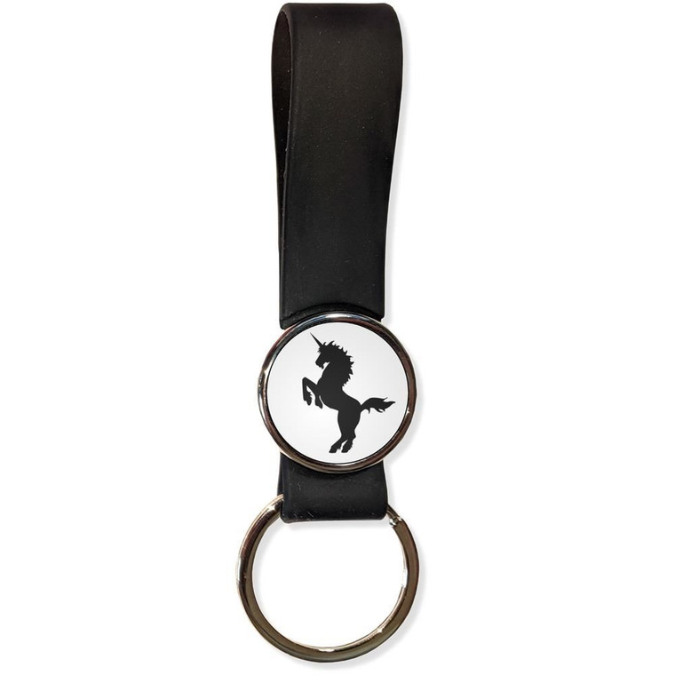 Unicorn Silhouette - Silicone Loop Key Ring