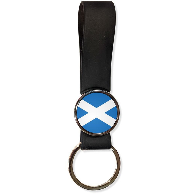 Scotland Flag - Silicone Loop Key Ring