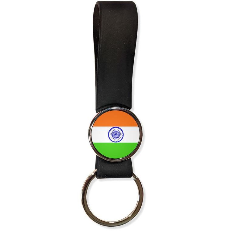 India Flag - Silicone Loop Key Ring