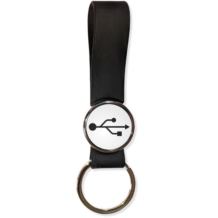 USB Logo - Silicone Loop Key Ring