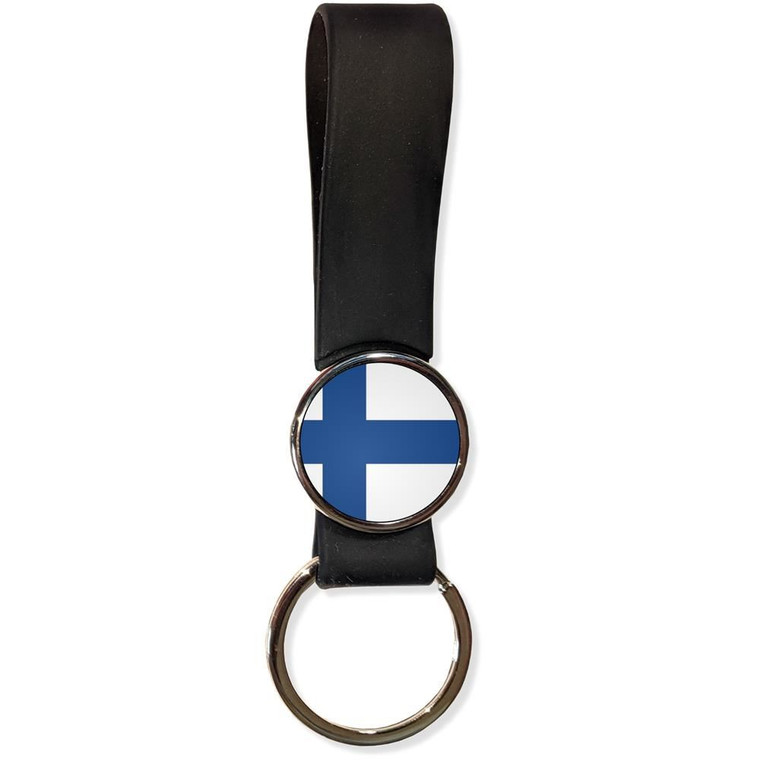 Finland Flag - Silicone Loop Key Ring