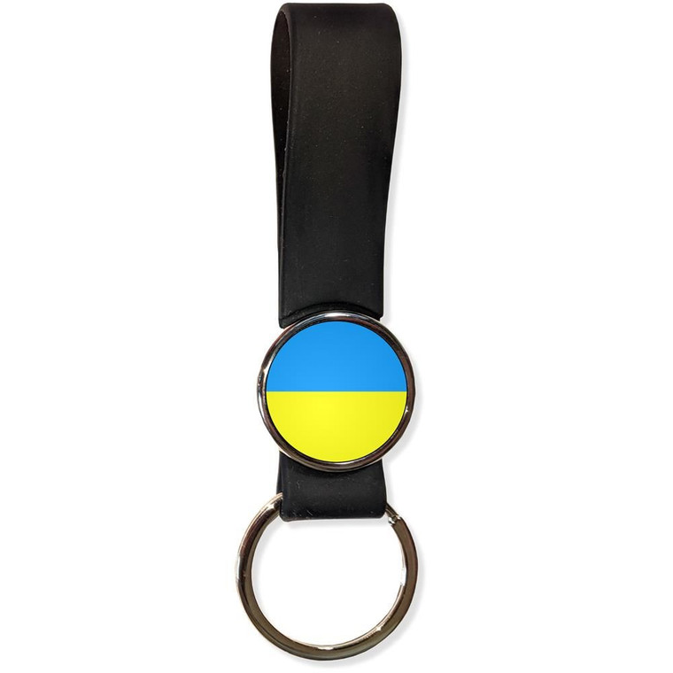 Ukraine Flag - Silicone Loop Key Ring