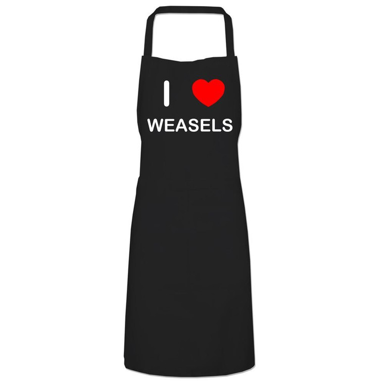 I Love Weasels - Apron